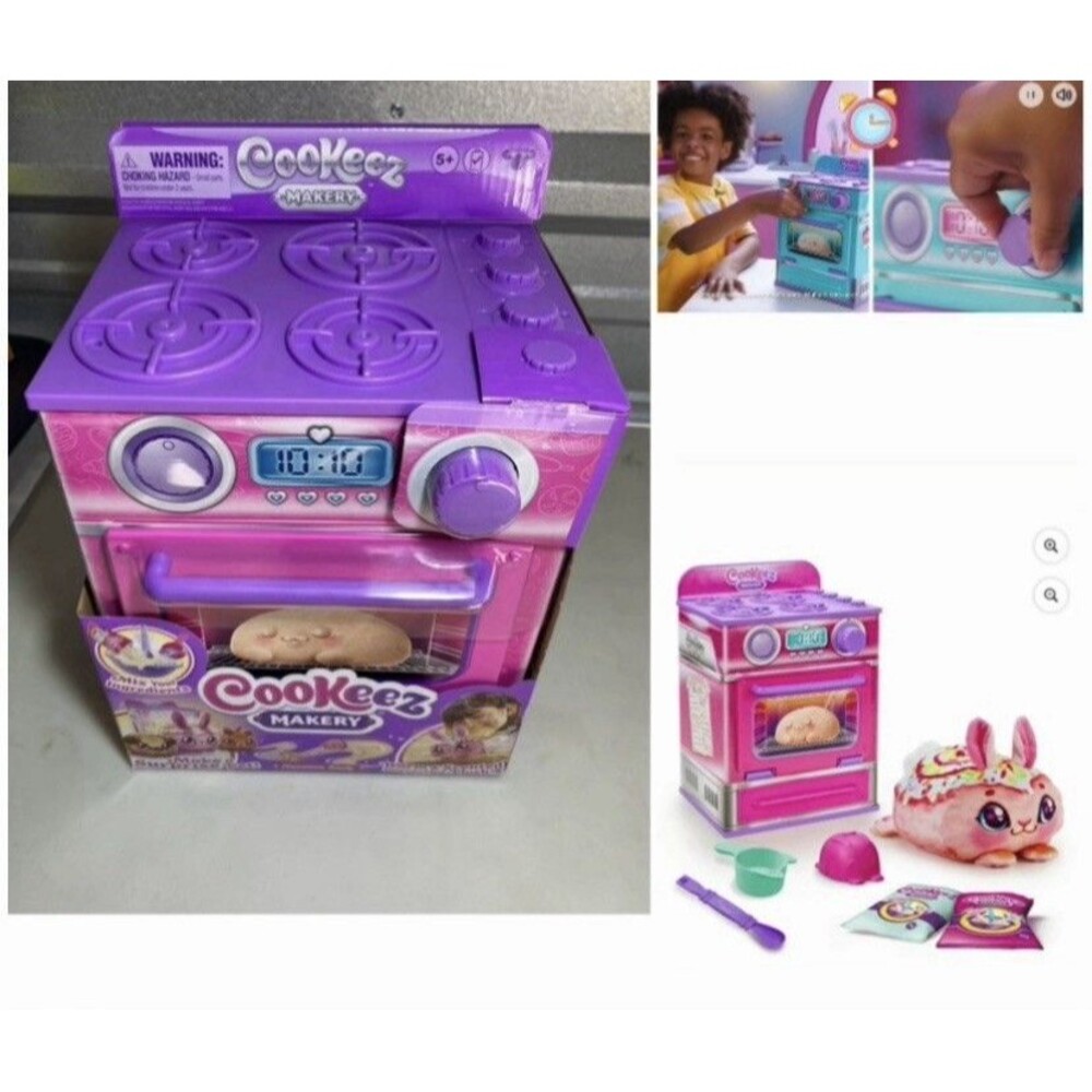 Cookeez Makery Oven Playset Cinnamon Treatz Pink Scented Plush New